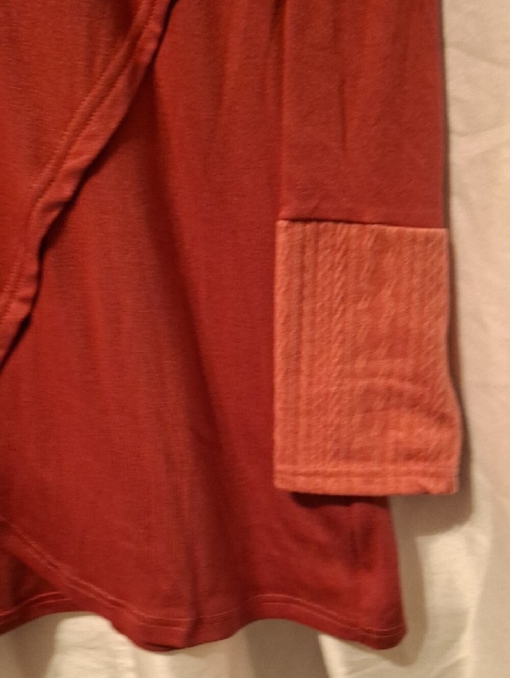 Boheme Red/Pink Long-Sleeve Tunic with Detailed Collar - Picture 4 of 11